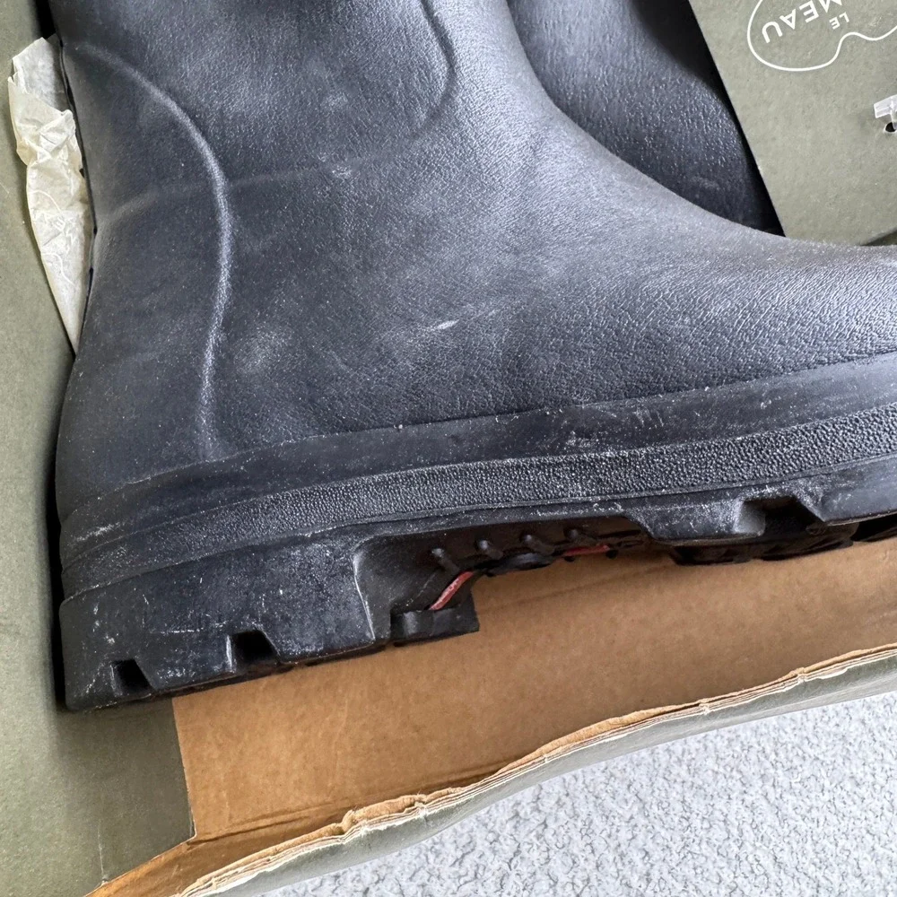 Le Chameau Vierzon M Rain Boots Mens 11.5 Black Rubber Waterproof Wellington